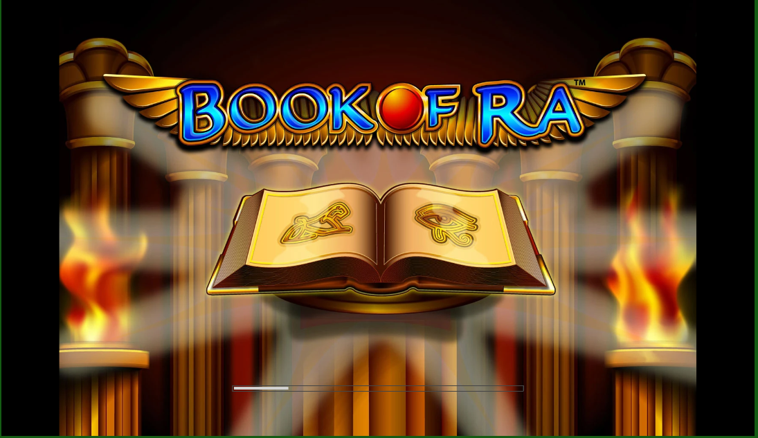 An image showing the Book of Ra slot in the desktop view