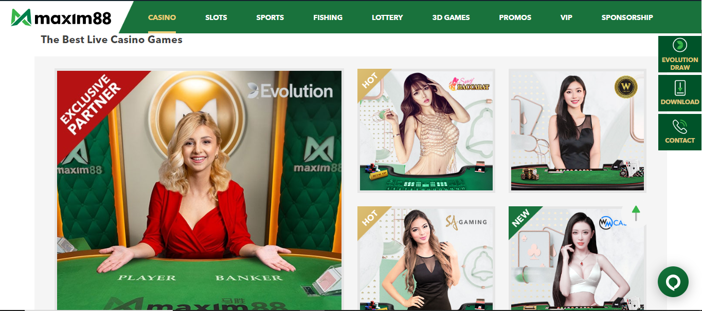 Maxim88 casino Singapore sites