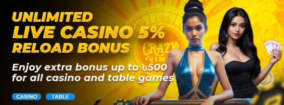 Babu88 BD Live Casino Unlimited Deposit Bonus banner