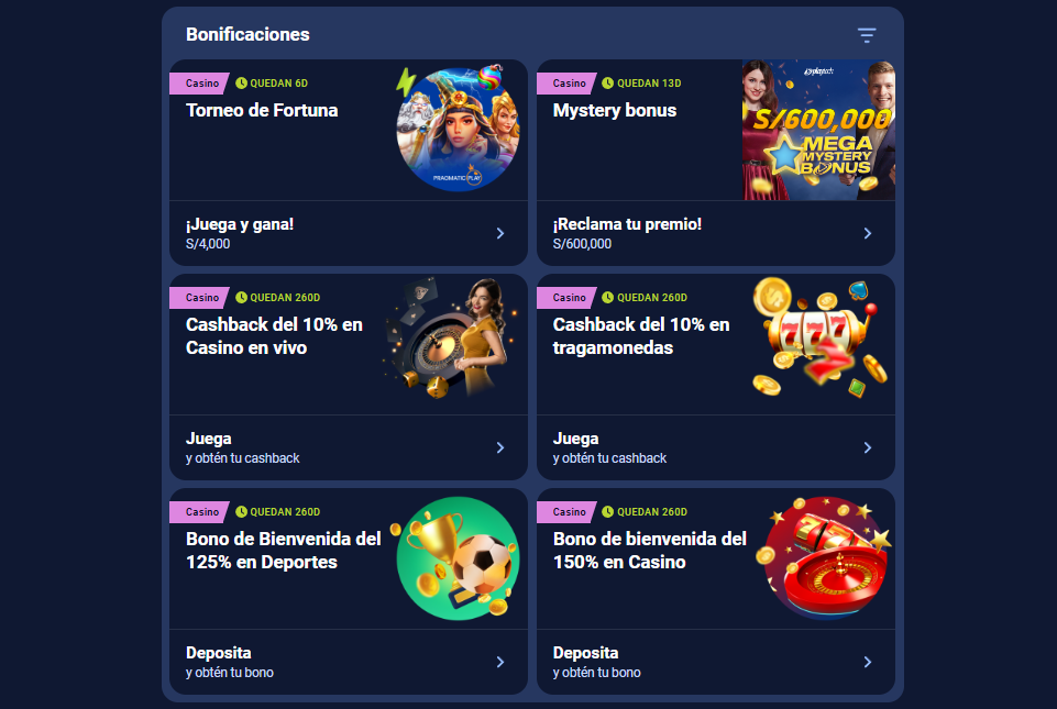 imagen con las promociones de Jugabet