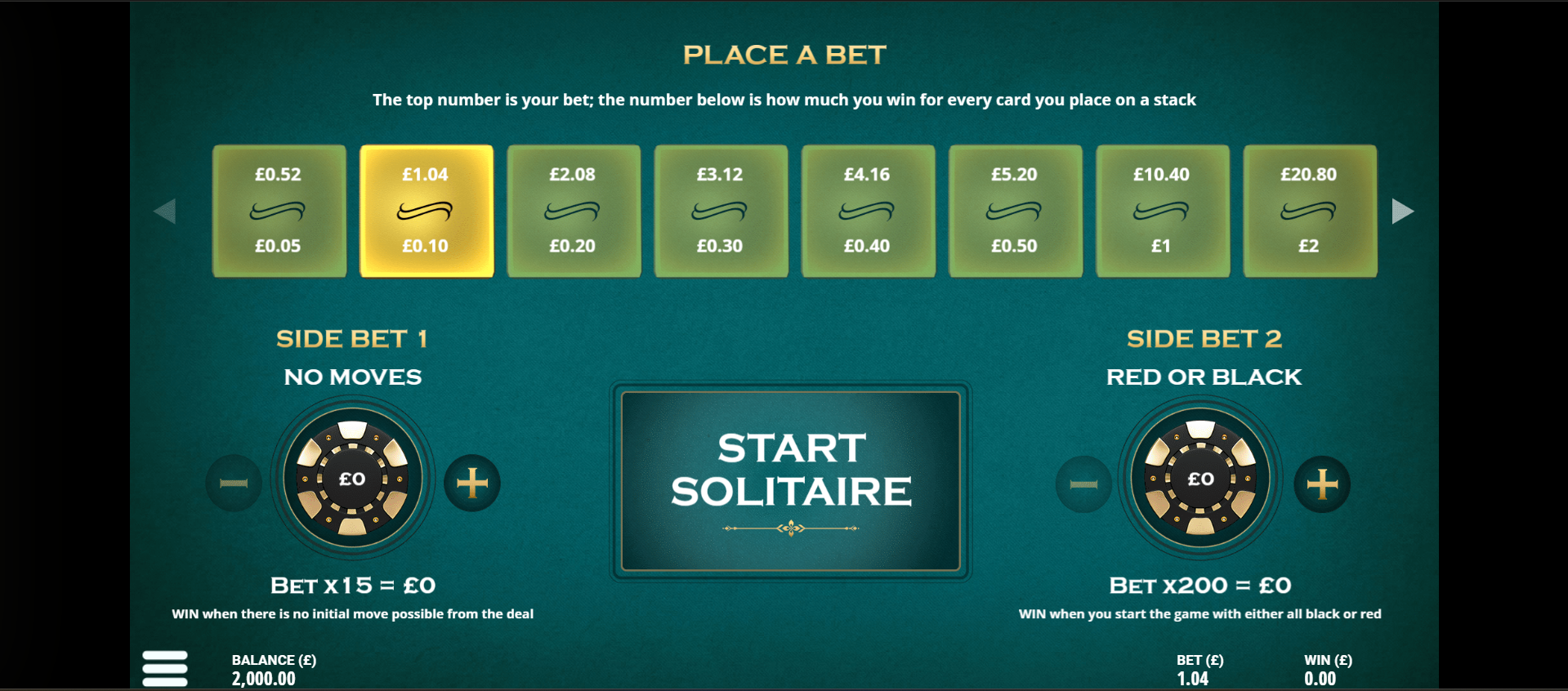 Real money solitaire game