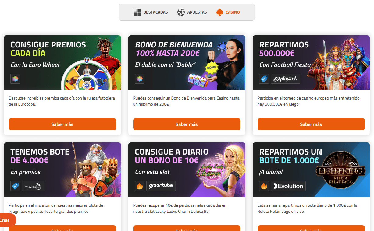 Luckia catálogo de promociones para casino