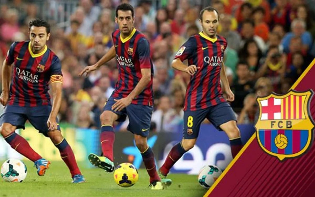 Iniesta, Xavi y Busquets