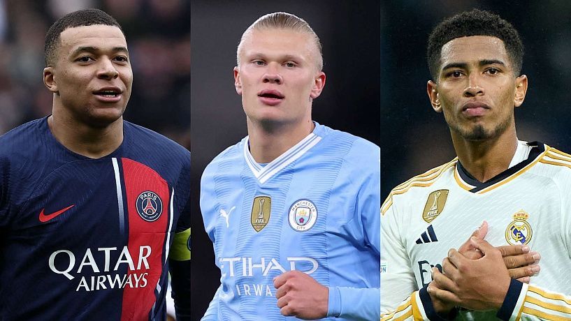 Kylian Mbappé, Erling Haaland, Jude Bellingham