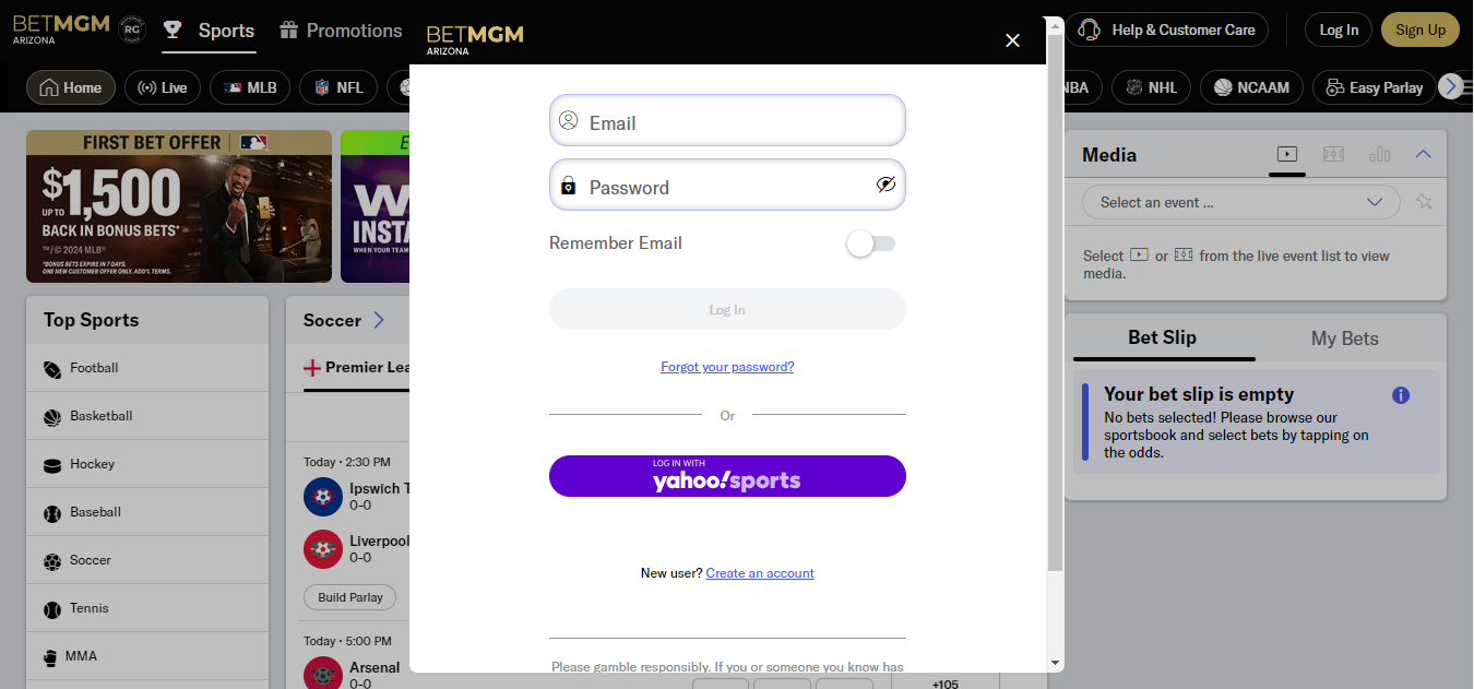 BetMGM Login