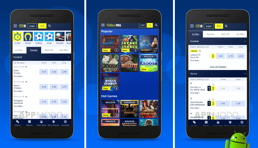 william hill mobile app review nevada