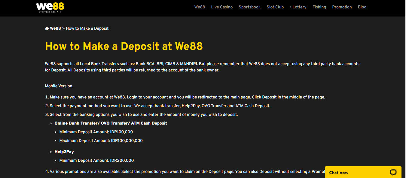 We88 Deposit