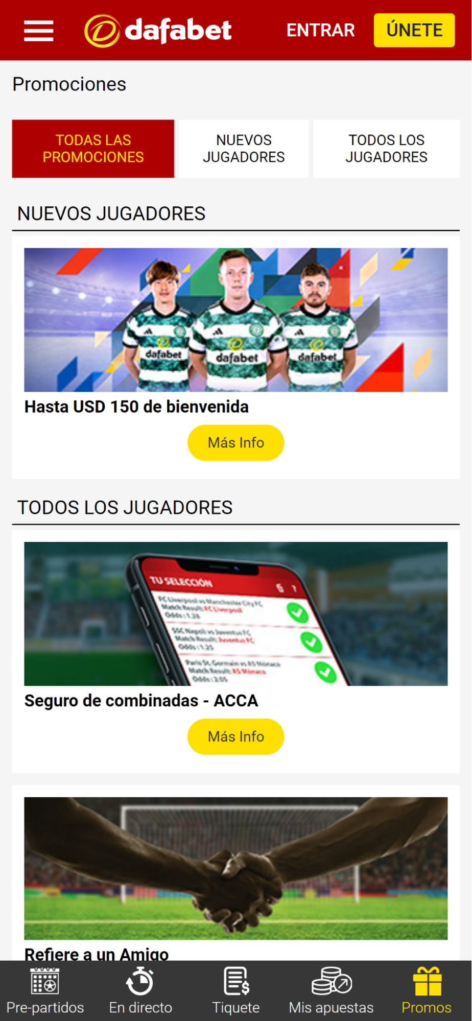 Aplicación de Dafabet 