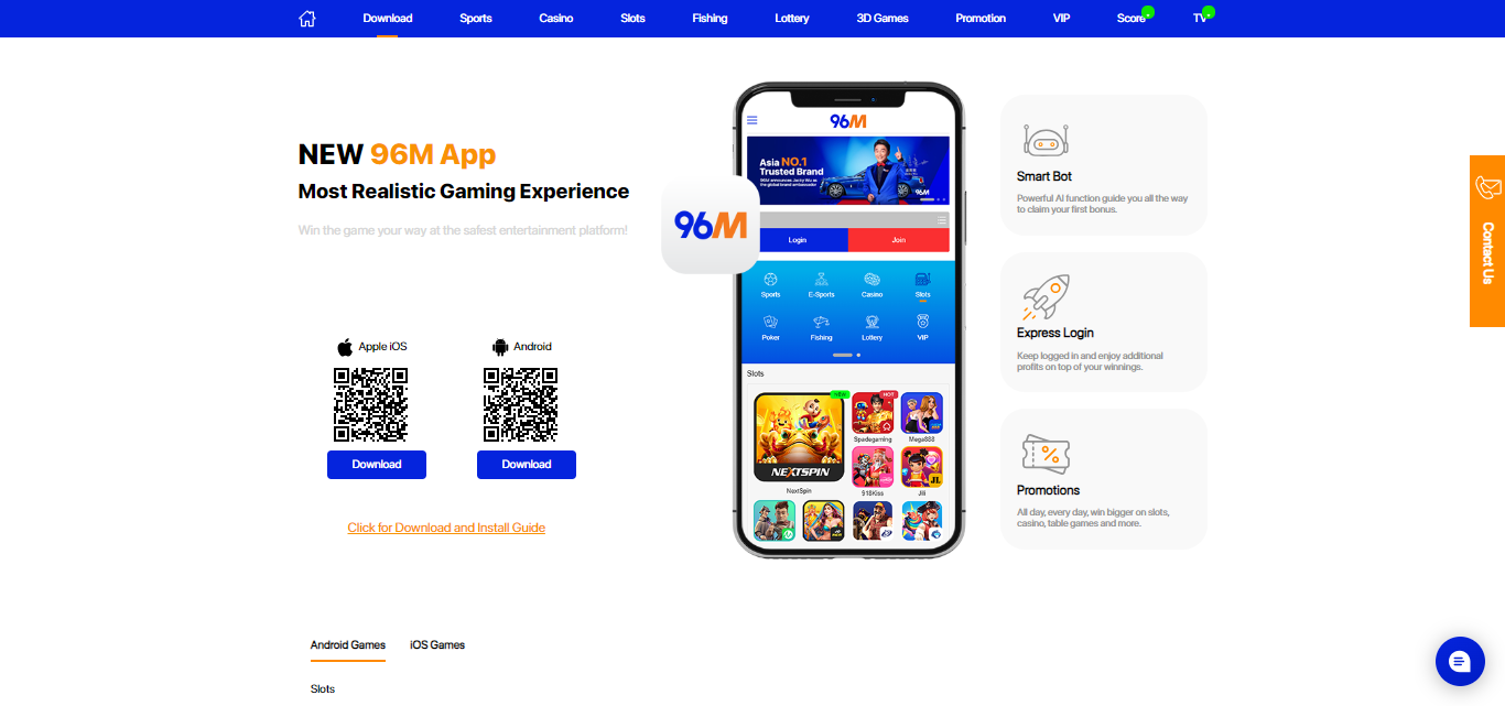 96M Asia Mobile Casino App