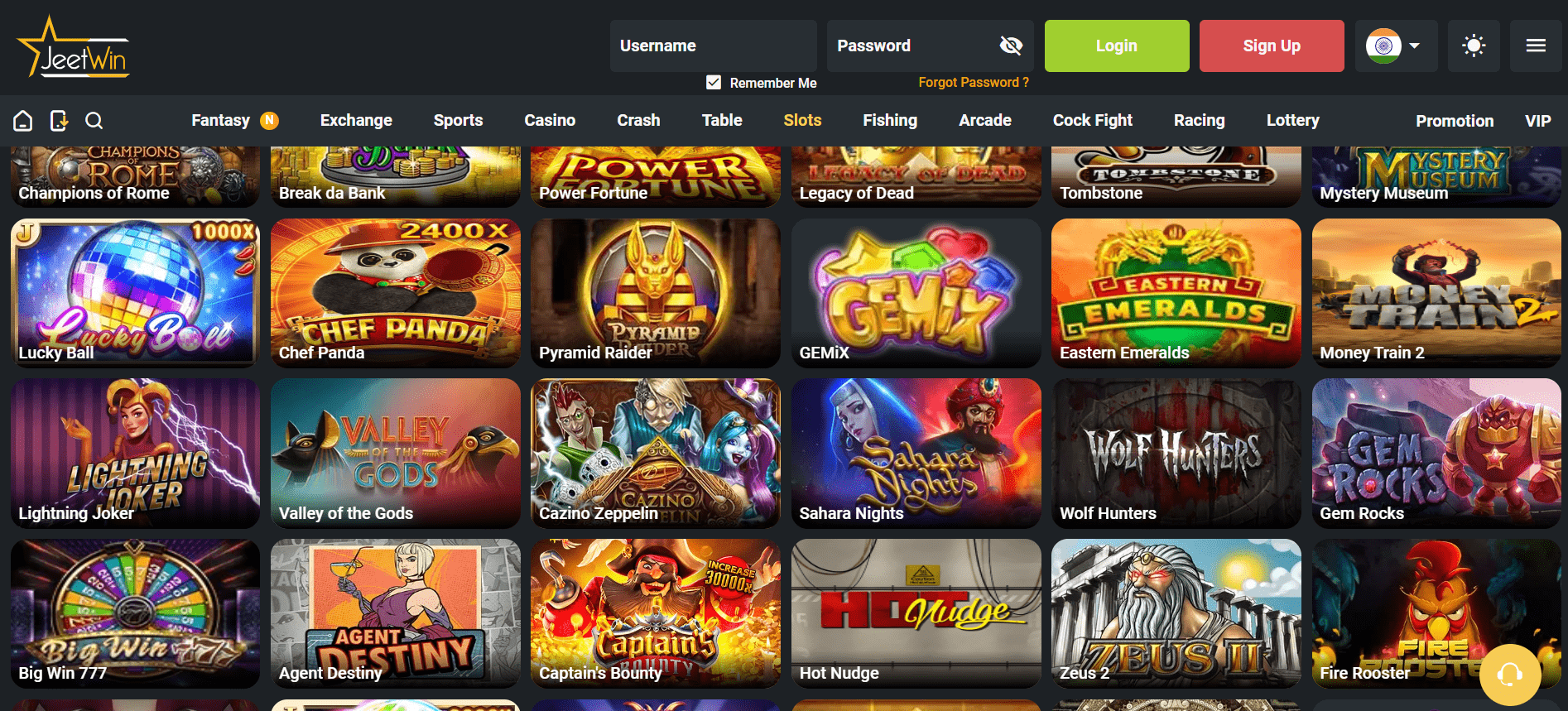 Slot games on Jeetwin