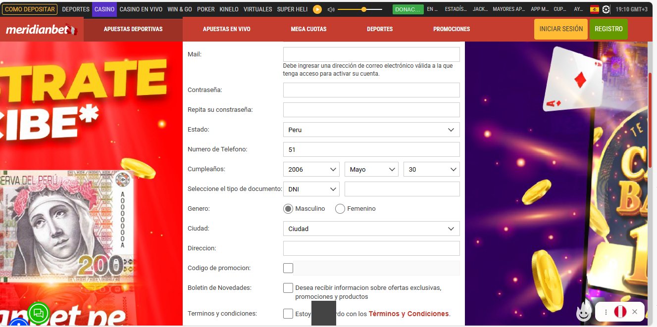 Meridianbet casa de apuestas registro.