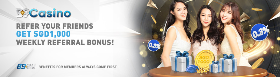 B9 Casino Asia Referral Bonus