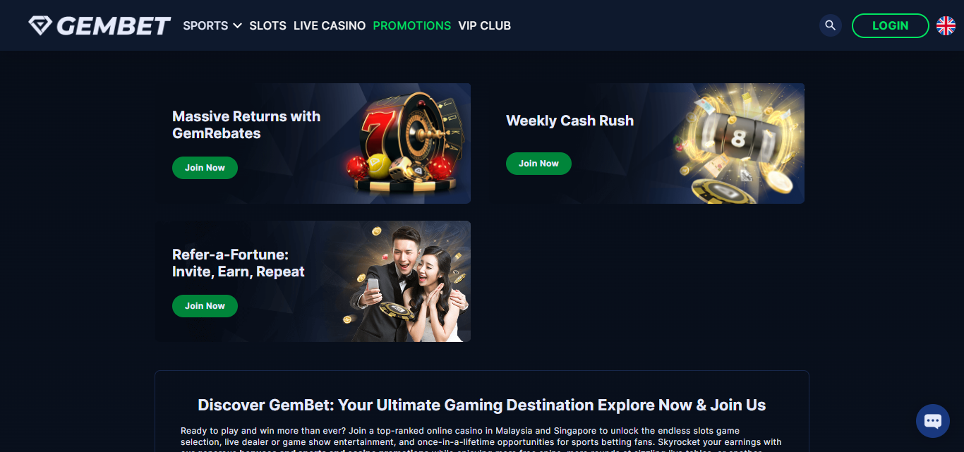 Gembet Bonuses Asia