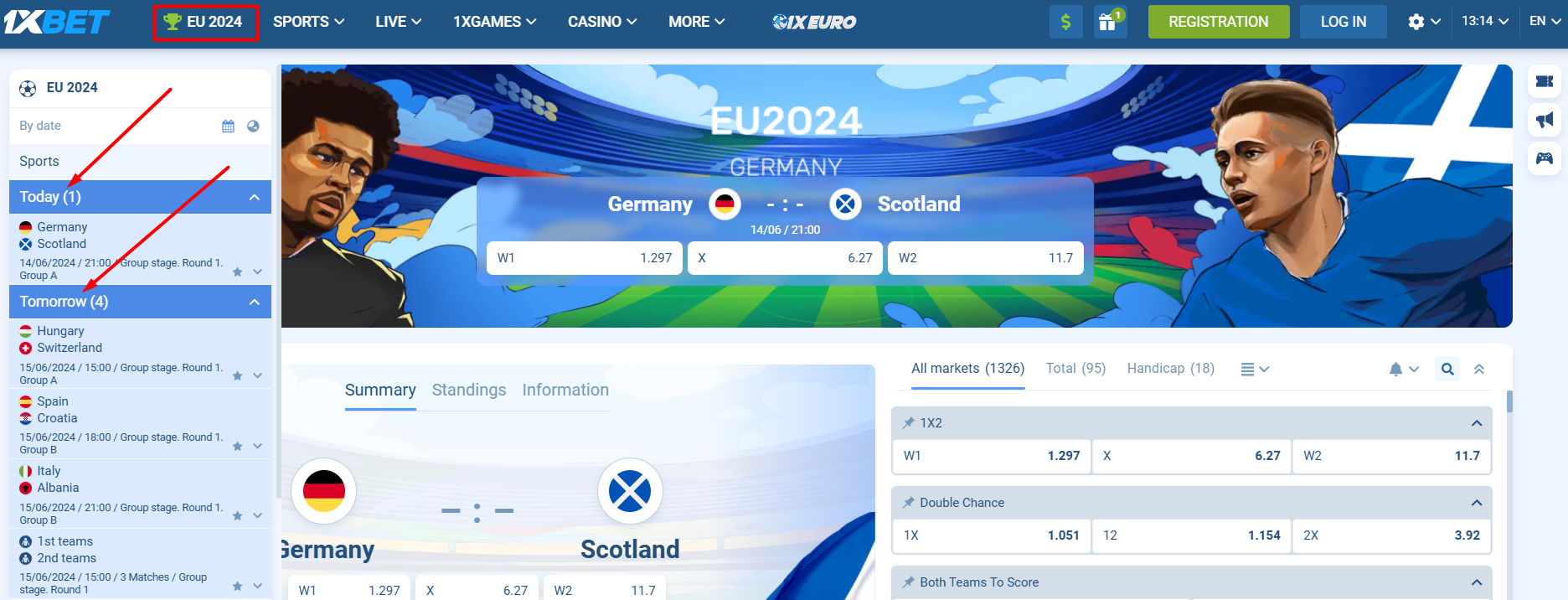 1xBet Euro 2024