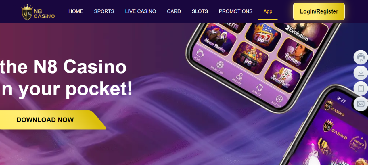 N8 Casino Mobile App for Android and iOS